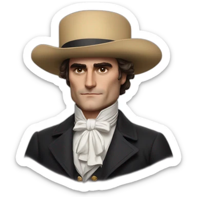 joaquin phoenix with napoleon hat on sticker