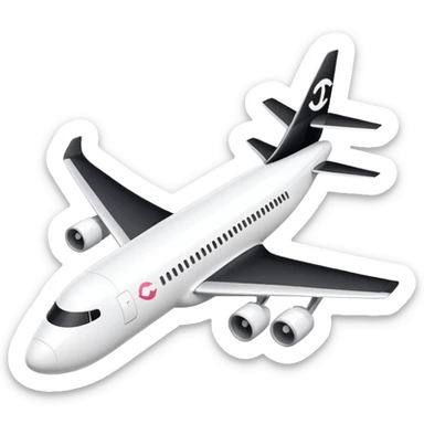 chanel logo airplane  sticker