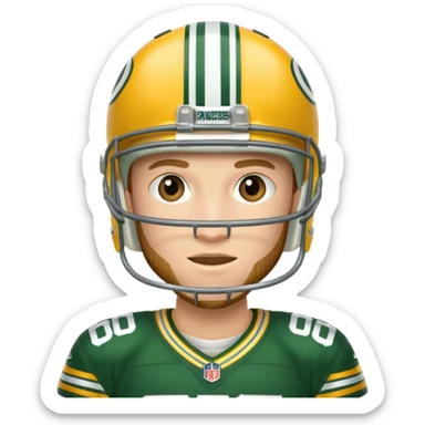 Green Bay packers player sticker