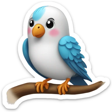 Cute love bird sticker