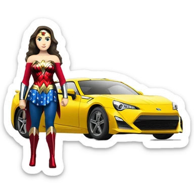 Linda Carter as Wonder Woman’s Long wheelbase widened Scion FR-S hypercar sticker