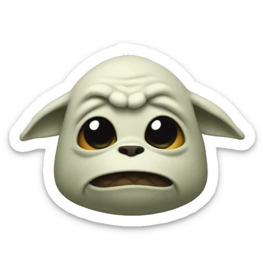 Grogu qui fume sticker