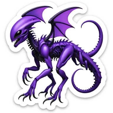 Abstract Venom-Xenomorph-Genesect-Lunala-ET-hybrid-fantasy-creature (full body) sticker
