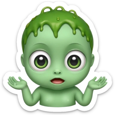 green mutant baby sticker
