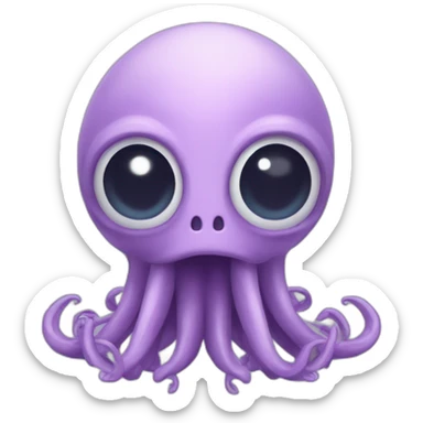 Cute kraken cute face eyes close making yoga sticker