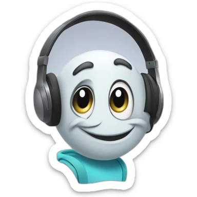 OGGY character with headphones  sticker
