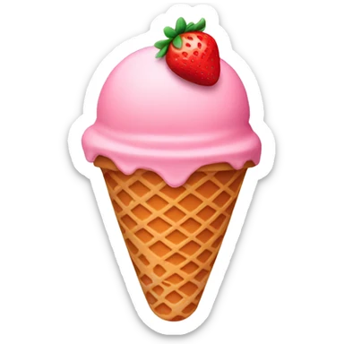 strawberry ice cream  sticker