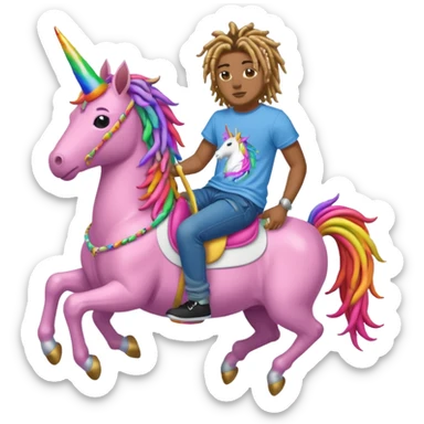 Juice world on top of a unicorn sticker