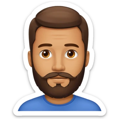 the man with a beard only on his chin sticker