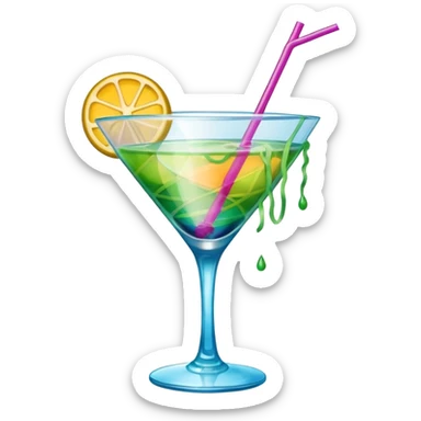 ball of yarncocktail glass sticker