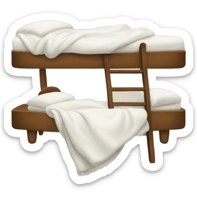 A bunk and white blanket  sticker