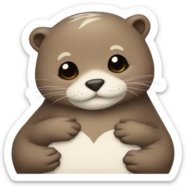 cuddling with otter’s  sticker