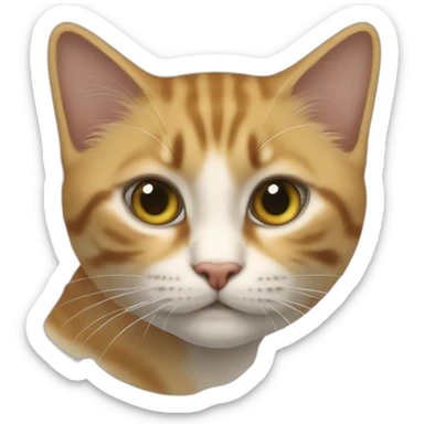 tete de chat sur un humain  sticker