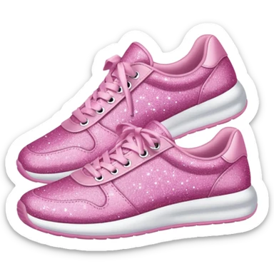 pink glitter fabric sneakers no brand sticker
