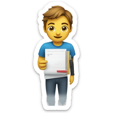 VIDEO EDITOR HOLDING A CHECK LIST sticker