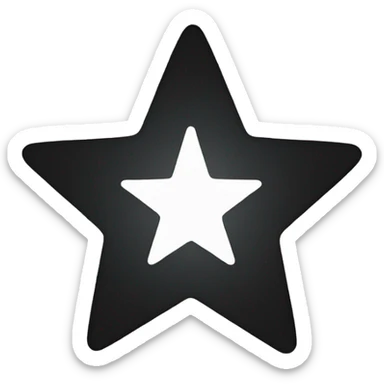 White star in black circle sticker
