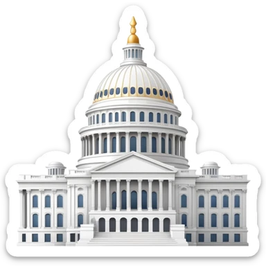 Capitol building with dome sticker