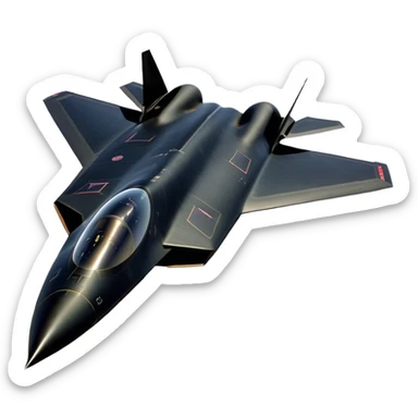 SR-71 Blackbird - Lockheed Martin (Stealth Grey) A sleek, high-speed reconnaissance aircraft with an elongated, needle-like fuselage and a smooth, aerodynamic design. The body is finished in a deep, matte jet-black with subtle panel lines and heat-resistant detailing. Its twin engines are seamlessly integrated into the structure, with sharp, swept-back wings that emphasize speed and stealth. The cockpit canopy is tinted, adding to its mysterious, high-tech aesthetic, while the overall silhouette exudes an aura of unmatched velocity and secrecy. sticker