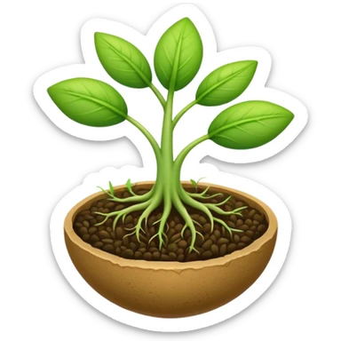 seed sprouting symbolizing growth and becoming sticker