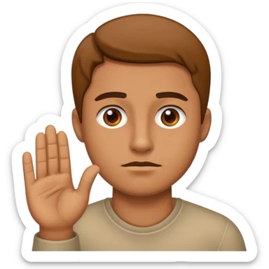 A man saying no with a nonchalant look sticker