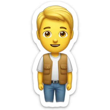 homme avec une télé sur la téte sticker