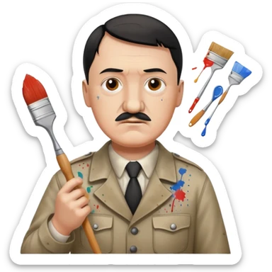  hitler painting a room sticker