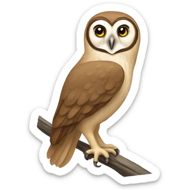 barren owl sticker