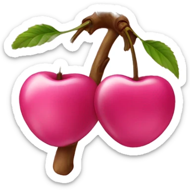 a pair of pink cherry sticker
