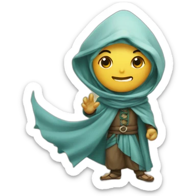 Karaba la sorcière avec un voile musulman sticker