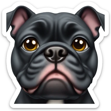 black french bull dog sticker