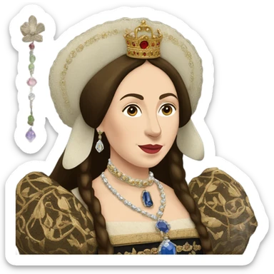 Queen Catherine of Aragon, detailed pretty sticker