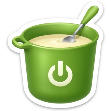 Small icon emoji of recipe formula, minimum details, green #36a767 main color sticker