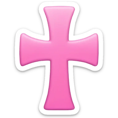 Pink cross sticker