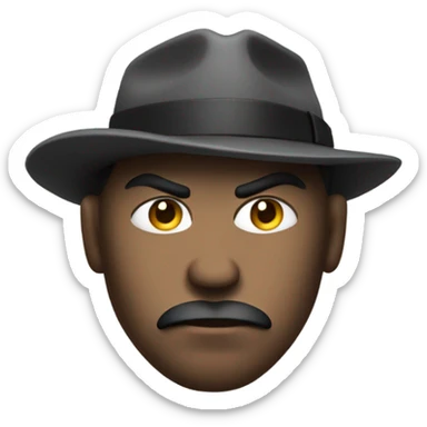 Gangster holding a gun sticker