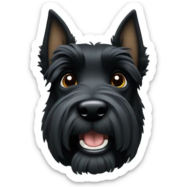 Black Scottish terrier sticker