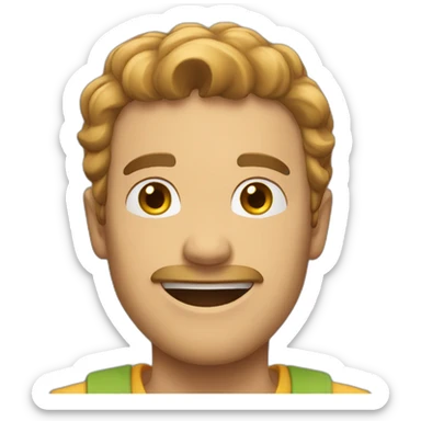 A man is too happy sticker