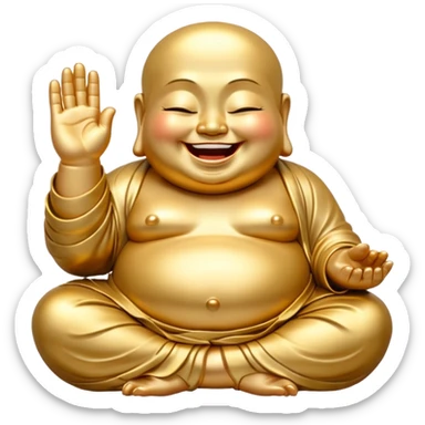 Laughing Buddha sticker