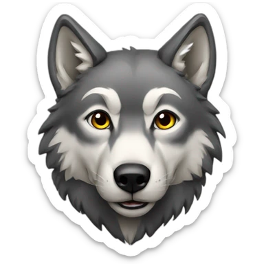 Wolf black sticker