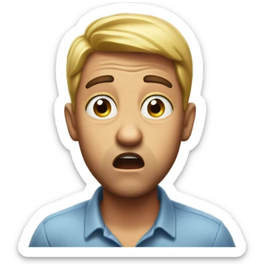 shocked reaction emoji sticker