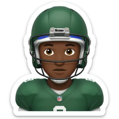 College football player helmet in dark green color ( black player ) sticker