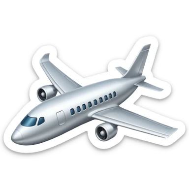 A plane which is flying in left direction sticker