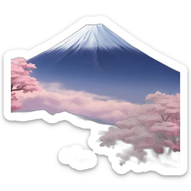 Fuji mountain sticker