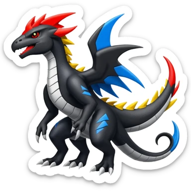 Salandit-Zekrom-Silvally-fusion (full body) sticker