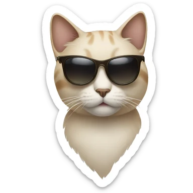 Cat with sunglasses sticker