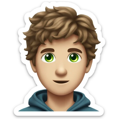 Percy Jackson in the Lightning Theif who is a boy with green and blue eyes, adhd sticker
