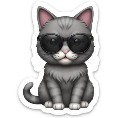 Cat with sunglasses sticker