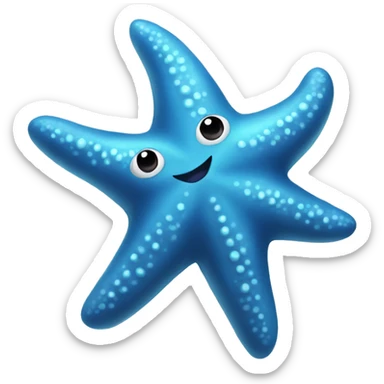 Blue starfish sticker