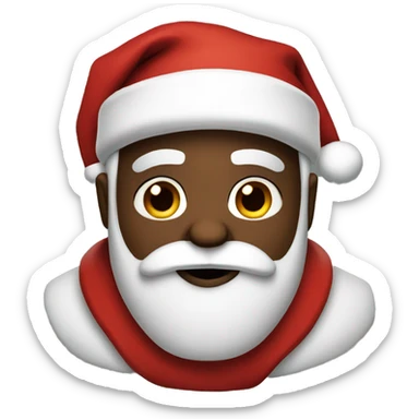 Black santa klaus sticker