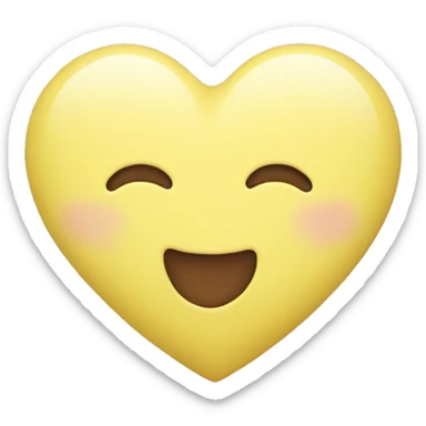 Pastel yellow heart sticker