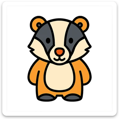 A sweet badger sticker